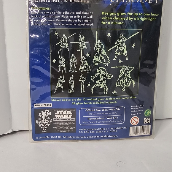 New Star Wars Episode 1 Glow In Dark Action Wall Scenes - Picture 3 of 4